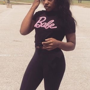 "Babe" Crop Top